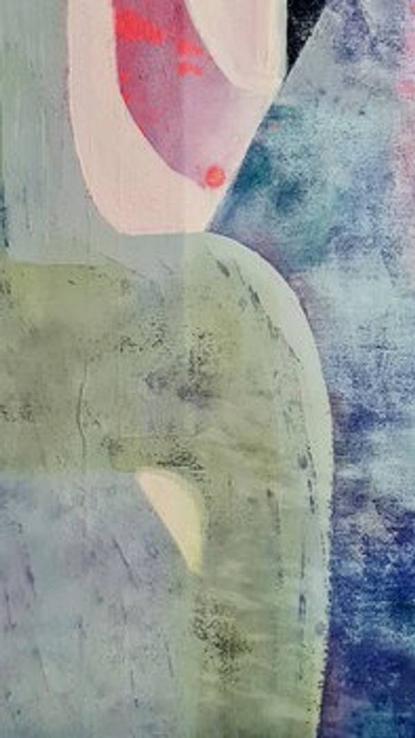 La jeune fille Expressive and gestural Painting Claudia De La Hoz - Subjektiv.art