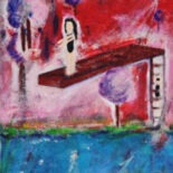 L'étang Abstract Painting Claudia De La Hoz - Subjektiv.art