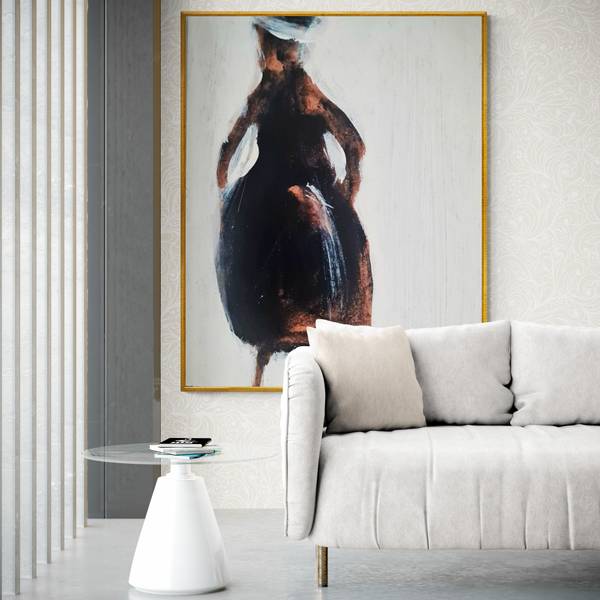 Species, human, lady. Expressive and gestural Painting Claudia De La Hoz - Subjektiv.art