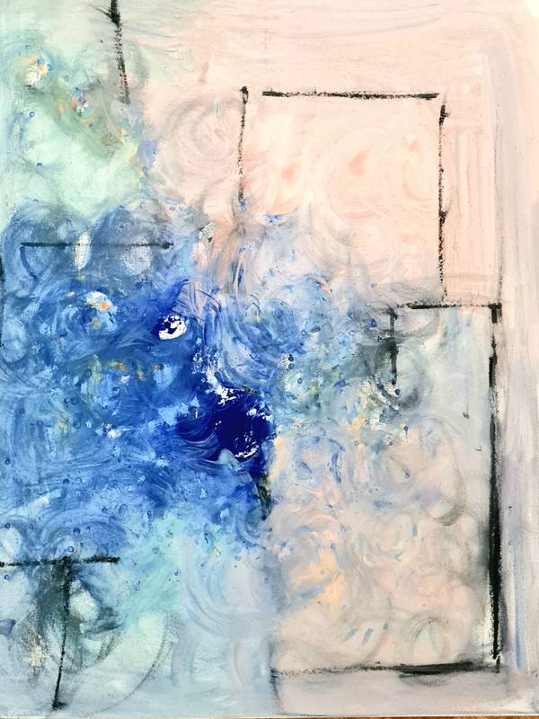 Composition, black, bleu  - Subjektiv.art