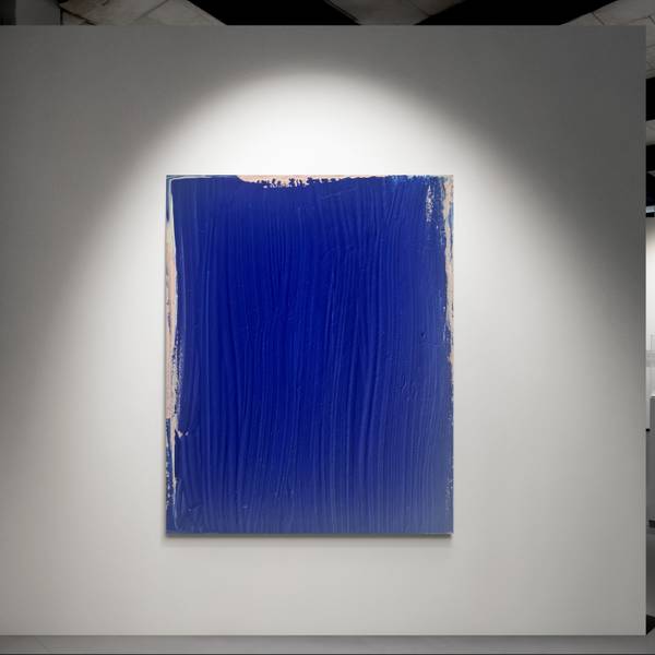 Deep blue Abstract Painting Claudia De La Hoz - Subjektiv.art