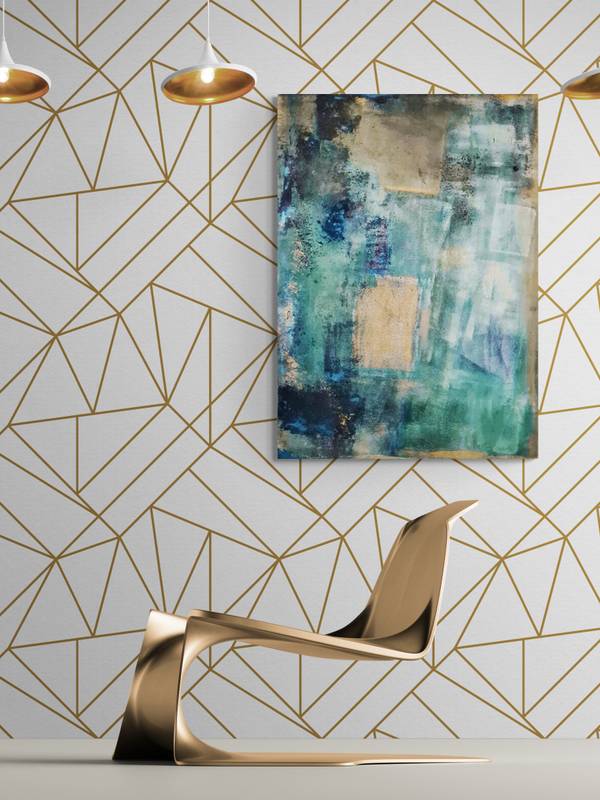 The squares forest Abstract Painting Claudia De La Hoz - Subjektiv.art