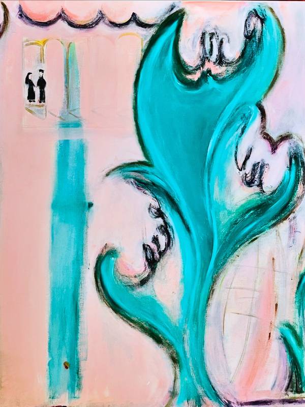 The last danse Expressive and gestural Painting Claudia De La Hoz - Subjektiv.art