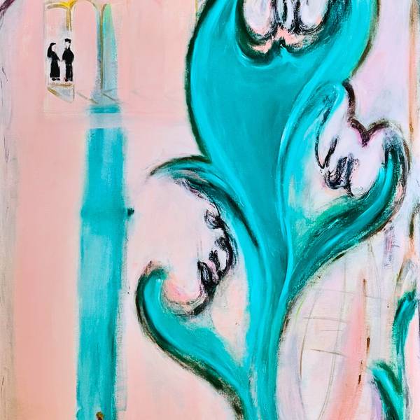 The last danse Expressive and gestural Painting Claudia De La Hoz - Subjektiv.art