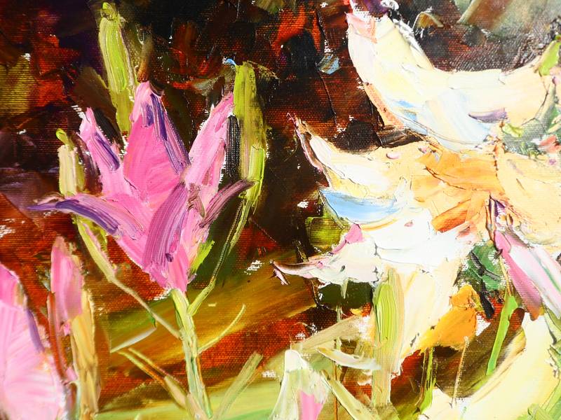 Lilies  flowers Fine Art Painting Yehor Dulin - Subjektiv.art