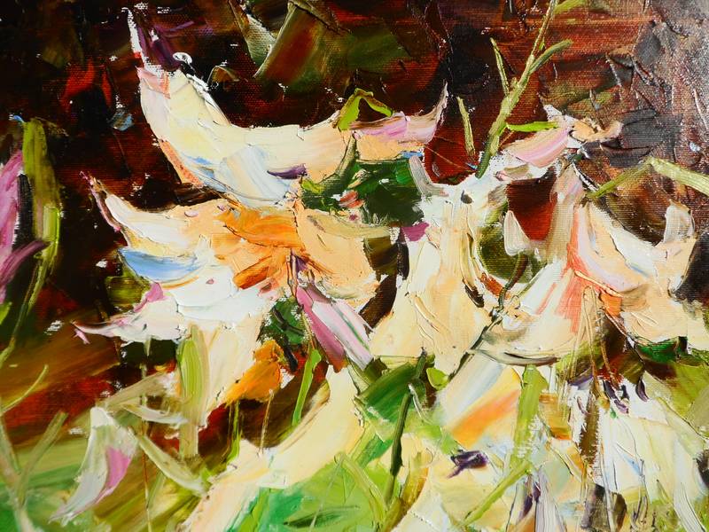 Lilies  flowers Fine Art Painting Yehor Dulin - Subjektiv.art