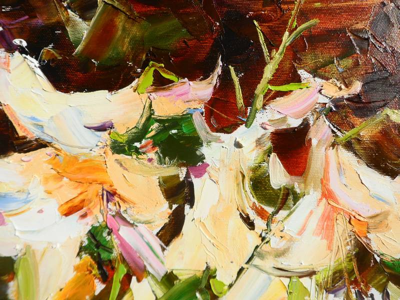 Lilies  flowers Fine Art Painting Yehor Dulin - Subjektiv.art