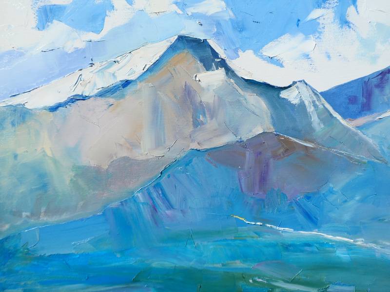 Alps Impressionistic Painting Yehor Dulin - Subjektiv.art
