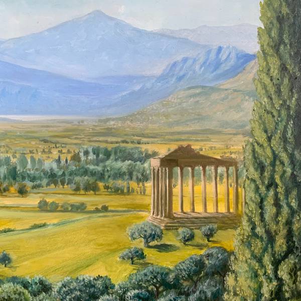 Temple Surrealistic Painting Li B Edmond - Subjektiv.art
