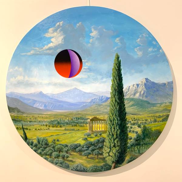 Temple Surrealistic Painting Li B Edmond - Subjektiv.art