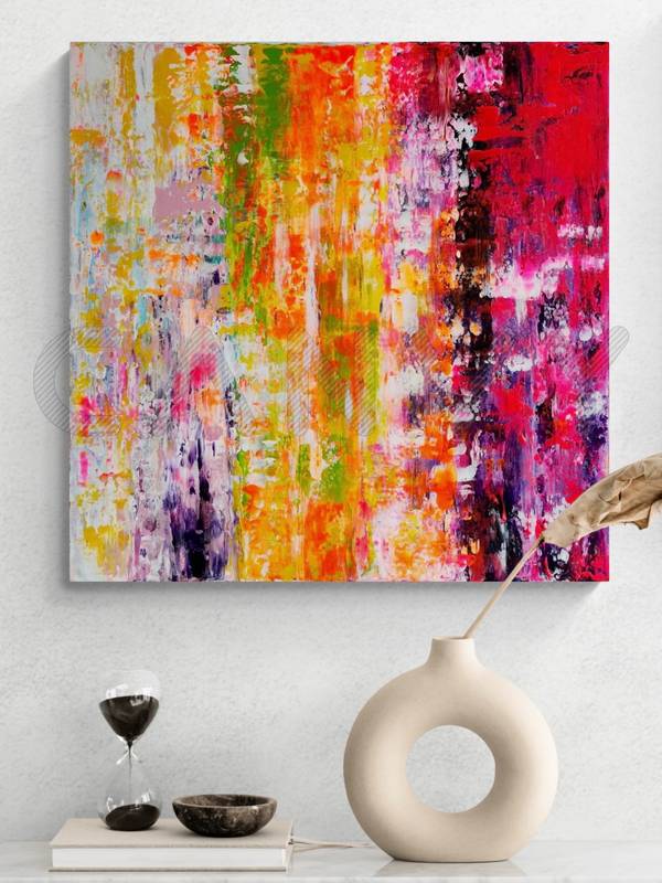 Flower rain Abstract Drawing Svitlana Popova - Subjektiv.art