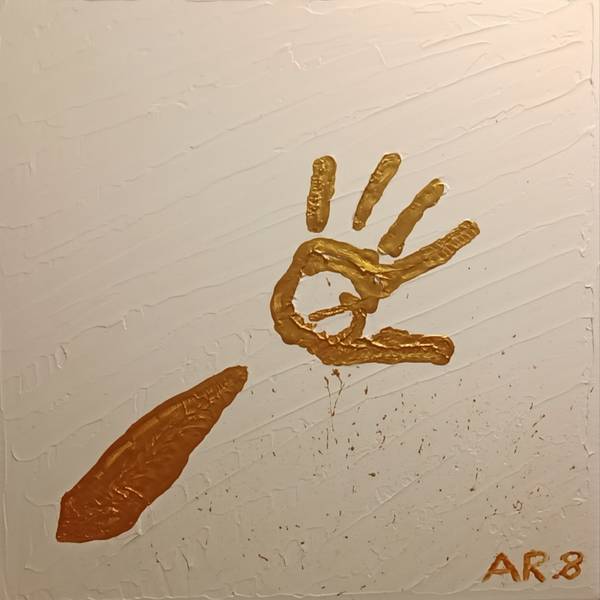 Golden hand Modern Painting Alexander  Rekman - Subjektiv.art