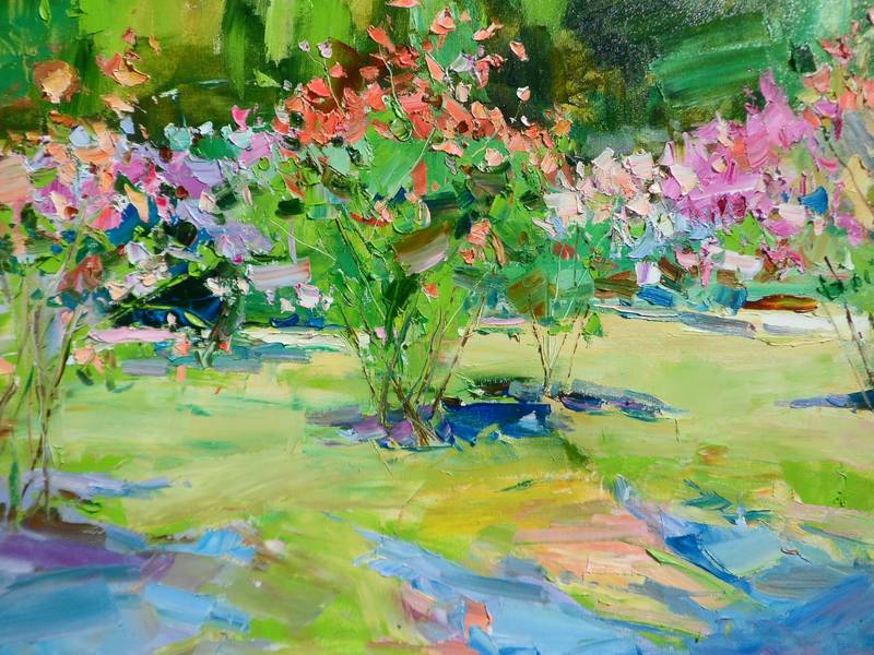Rose garden Impressionistic Painting Yehor Dulin - Subjektiv.art