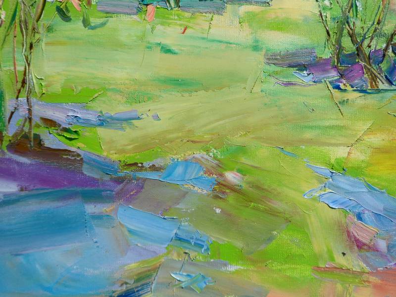 Rose garden Impressionistic Painting Yehor Dulin - Subjektiv.art