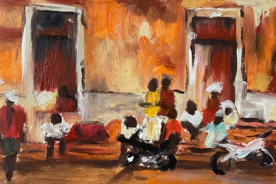 Mozambique Sketch Painting Catarina Vasco - Subjektiv.art