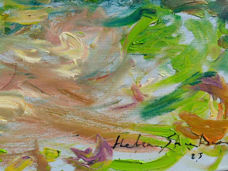 "Walk in the blooming garden" Impressionistic Painting Helen Shukina - Subjektiv.art