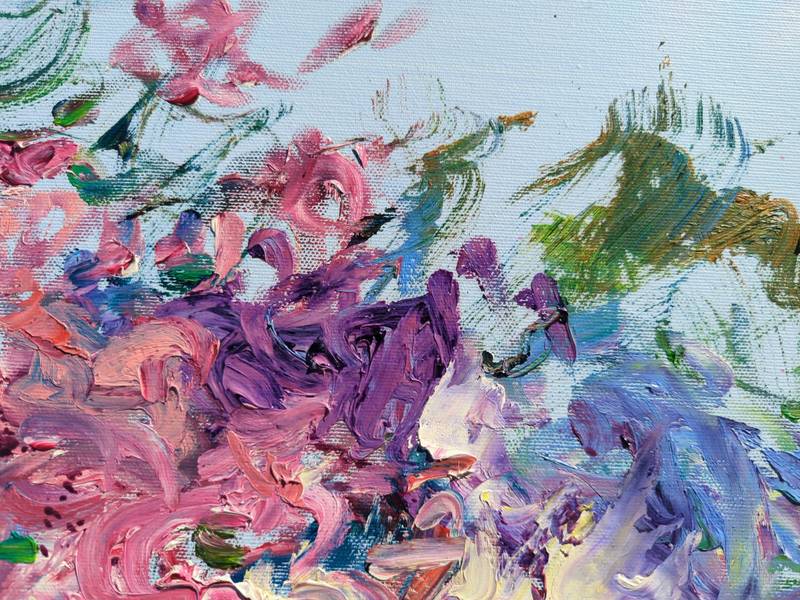 "Walk in the blooming garden" Impressionistic Painting Helen Shukina - Subjektiv.art