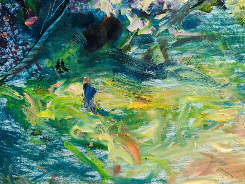 "Walk in the blooming garden" Impressionistic Painting Helen Shukina - Subjektiv.art