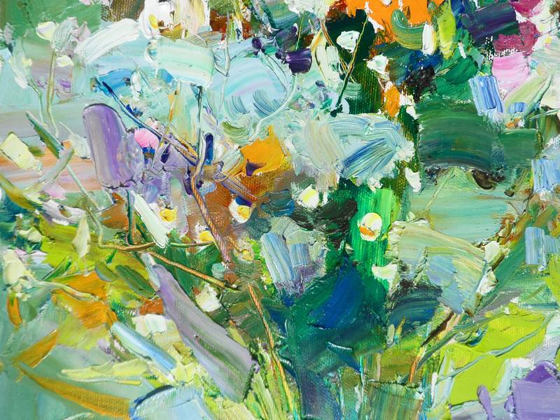 Wildflowers Impressionistic Painting Yehor Dulin - Subjektiv.art