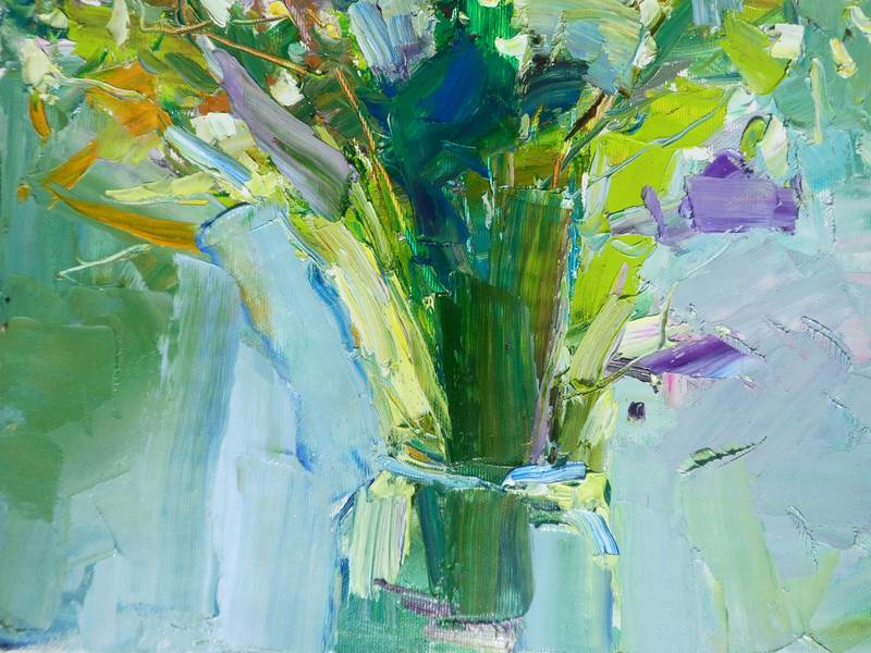 Wildflowers Impressionistic Painting Yehor Dulin - Subjektiv.art