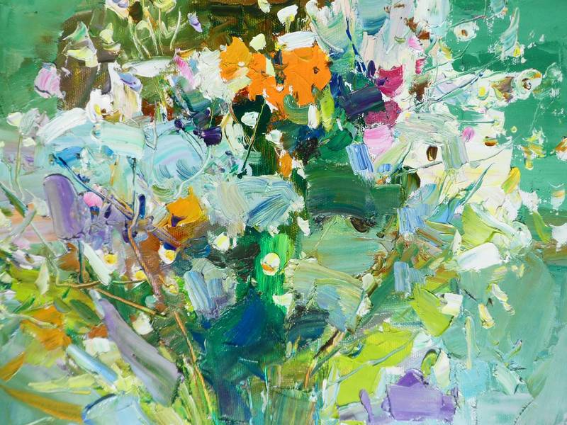 Wildflowers Impressionistic Painting Yehor Dulin - Subjektiv.art