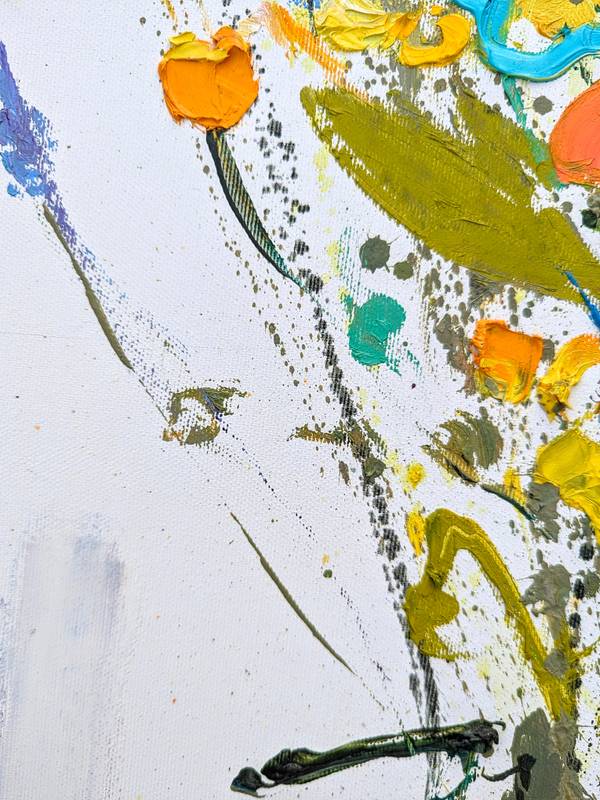 Wildflowers on white Impressionistic Painting Helen Shukina - Subjektiv.art