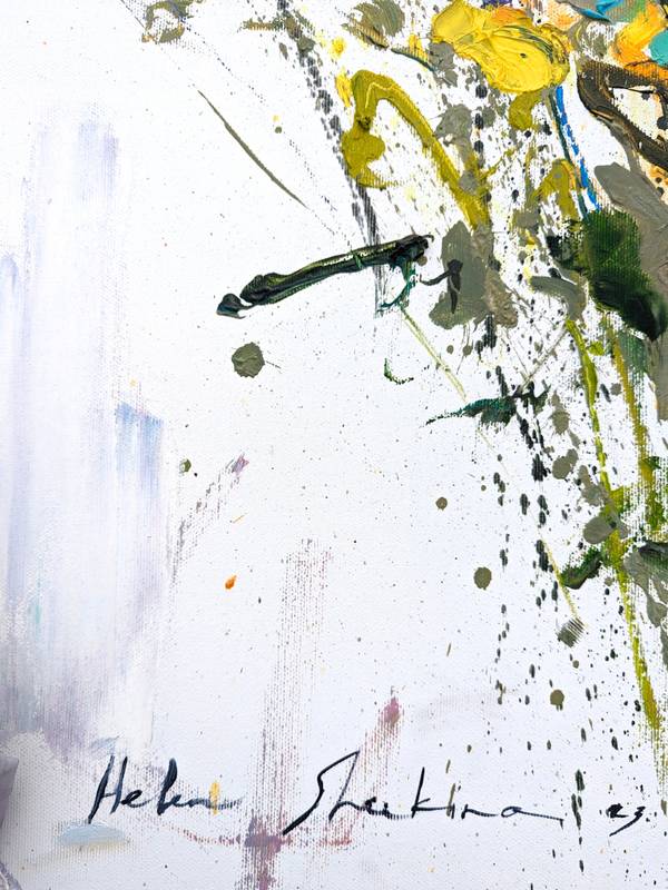 Wildflowers on white Impressionistic Painting Helen Shukina - Subjektiv.art