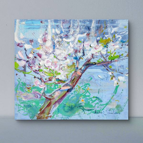 "Apple tree blossoms" Impressionistic Painting Helen Shukina - Subjektiv.art