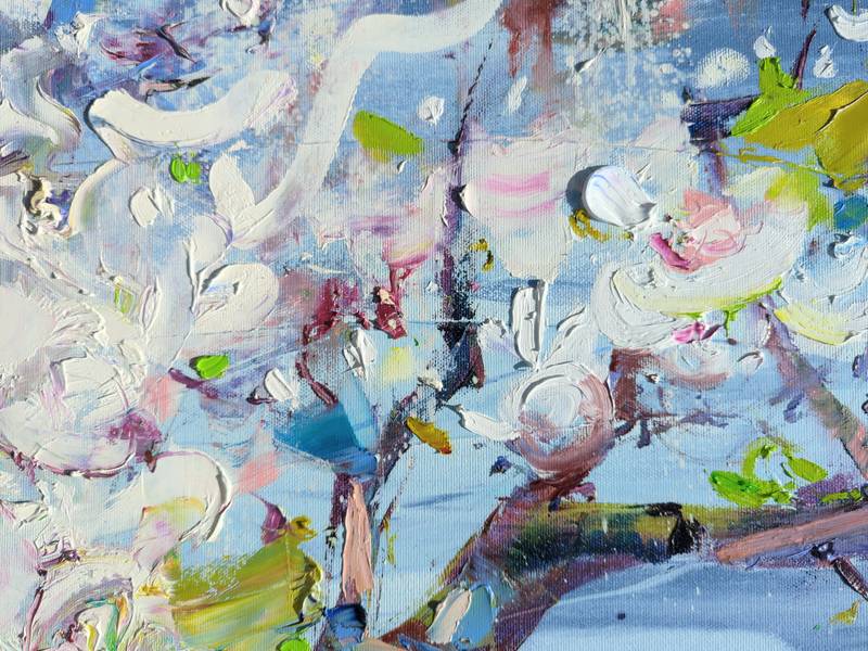 "Apple tree blossoms" Impressionistic Painting Helen Shukina - Subjektiv.art