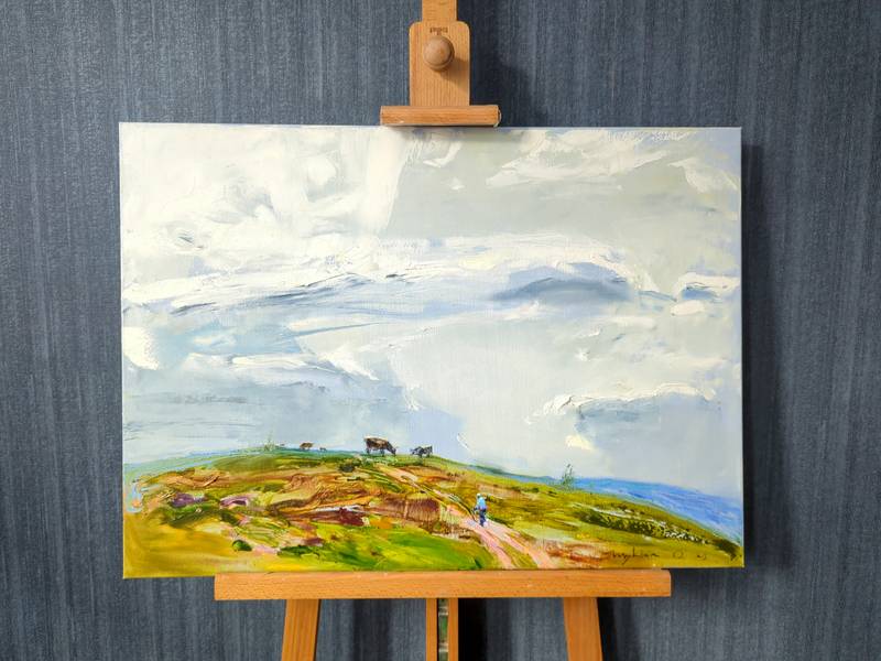 "Heavenly spaces" Impressionistic Painting Helen Shukina - Subjektiv.art
