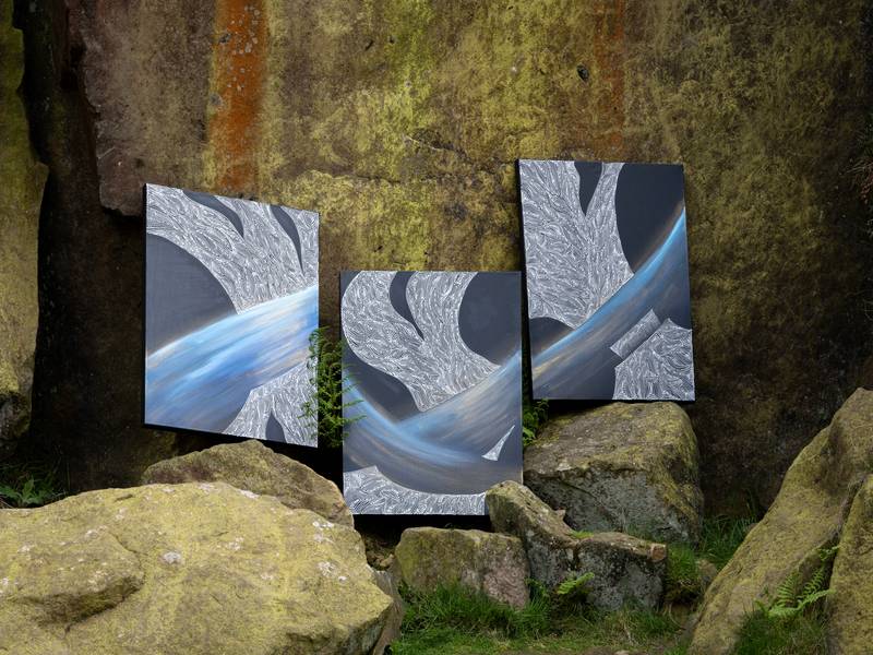 Time Flow 3 Abstract Painting Natalia Revoniuk - Subjektiv.art