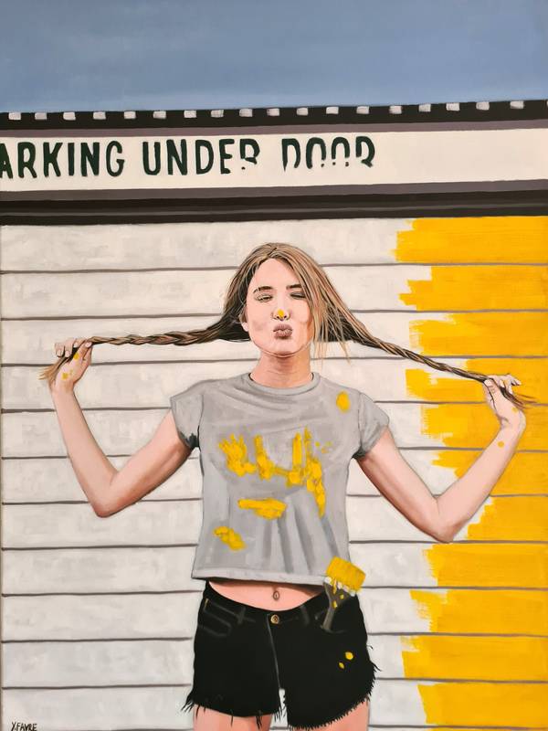 Girls just want to have fun Photorealistic Painting Yvan Favre - Subjektiv.art