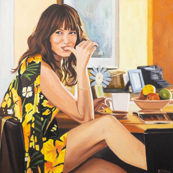 Michelle 2 Photorealistic Painting Yvan Favre - Subjektiv.art