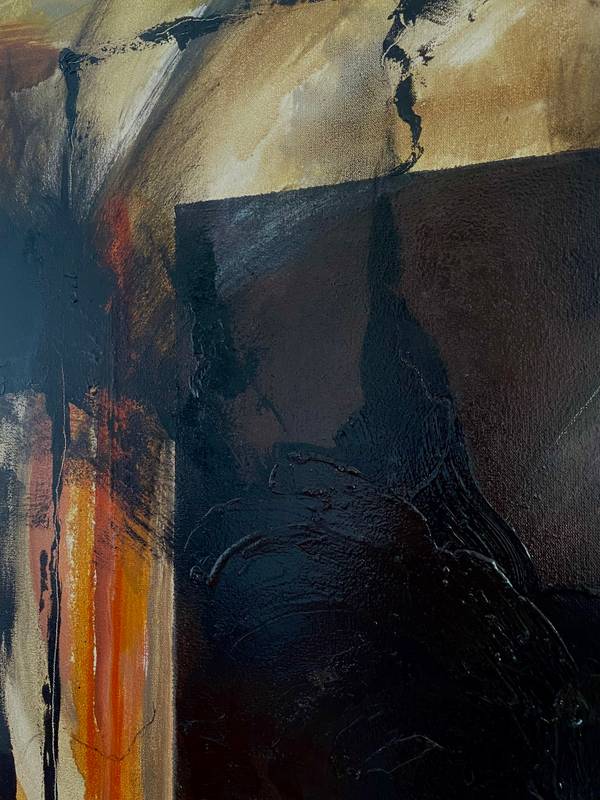 Solar eclipse Abstract Painting Julia Chemerys - Subjektiv.art