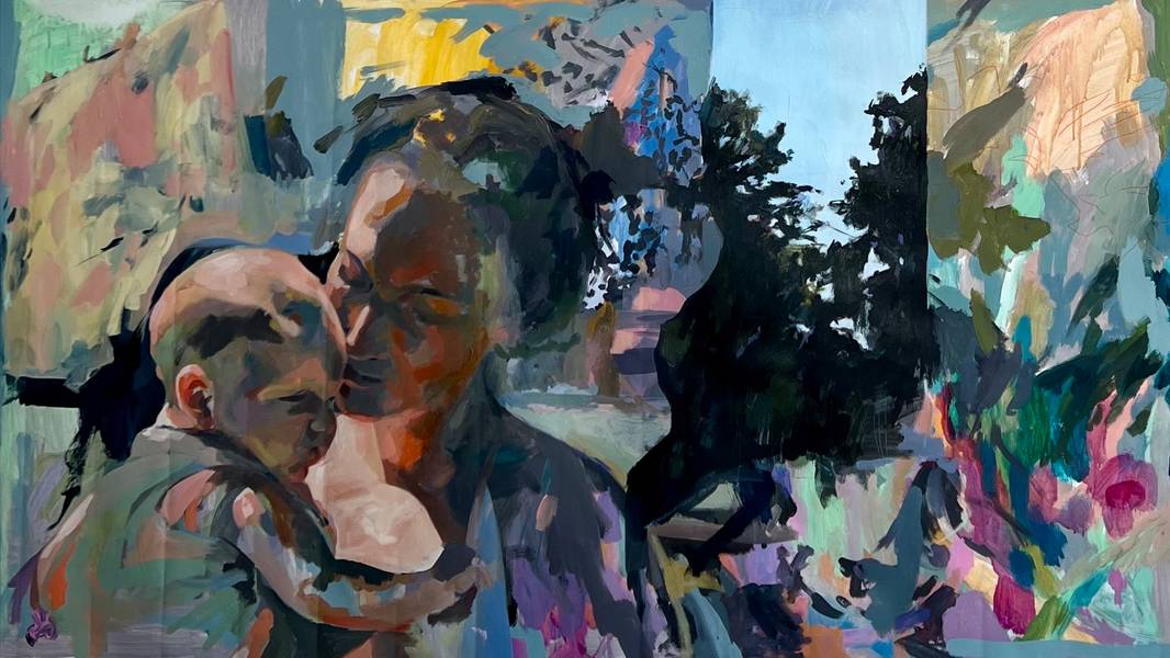 the whisper of the linden tree Abstract Painting inna kharchuk - Subjektiv.art