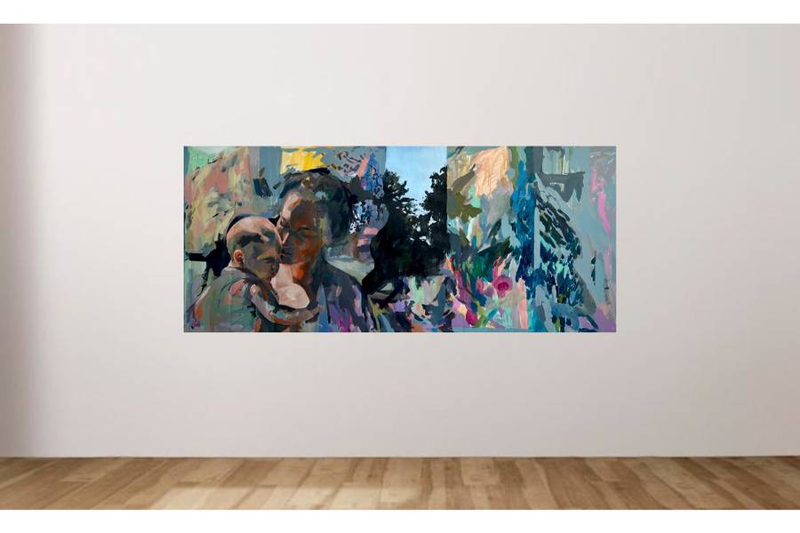 the whisper of the linden tree Abstract Painting inna kharchuk - Subjektiv.art