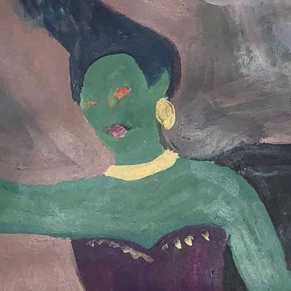 Song of the Alien Naive Painting Kateryna Kopeikina - Subjektiv.art
