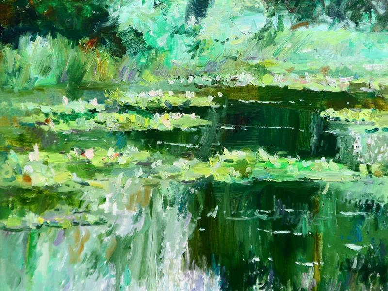 Water Lilies Fine Art Painting Yehor Dulin - Subjektiv.art
