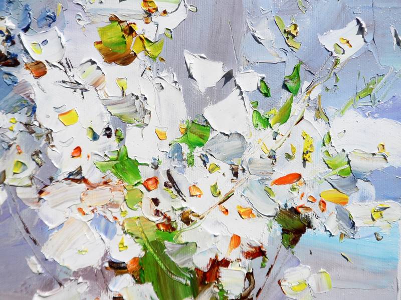 " summer daisies" Impressionistic Painting Yehor Dulin - Subjektiv.art