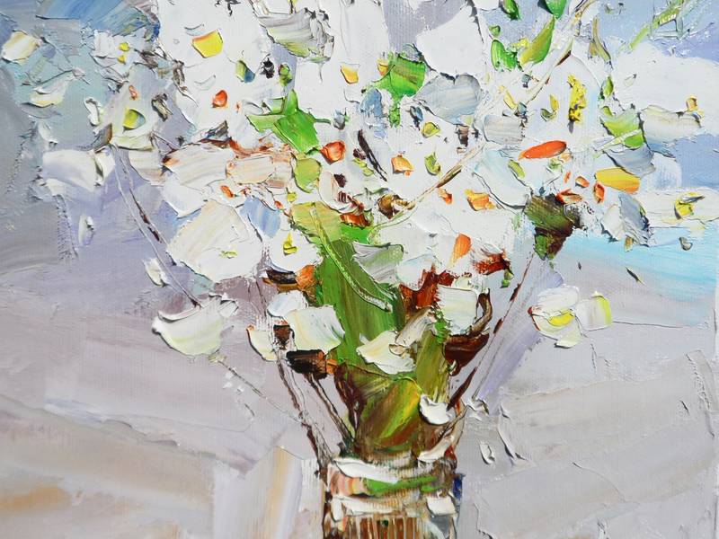 " summer daisies" Impressionistic Painting Yehor Dulin - Subjektiv.art