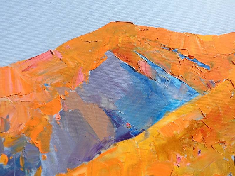 Mountains Expressive and gestural Painting Yehor Dulin - Subjektiv.art