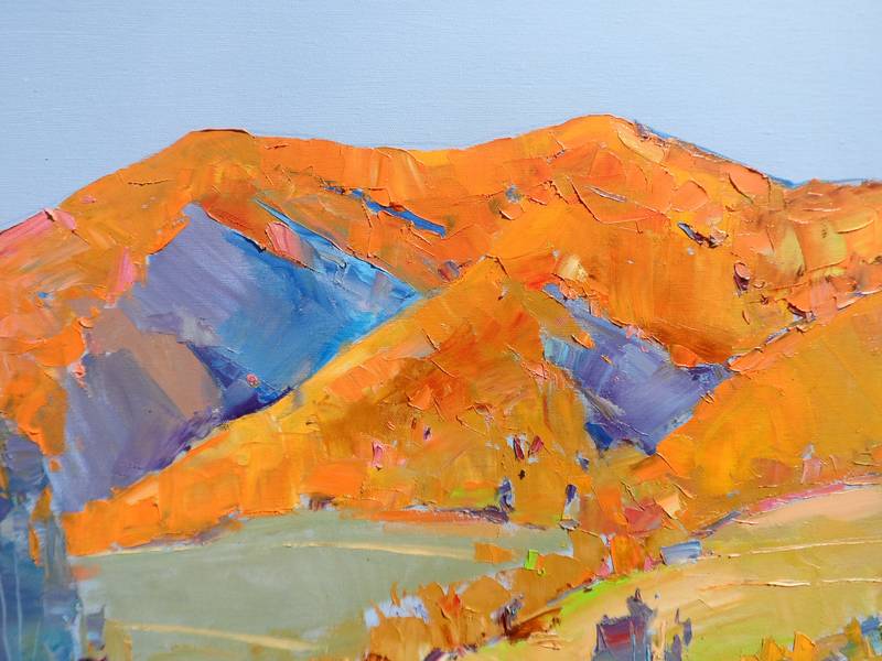 Mountains Expressive and gestural Painting Yehor Dulin - Subjektiv.art