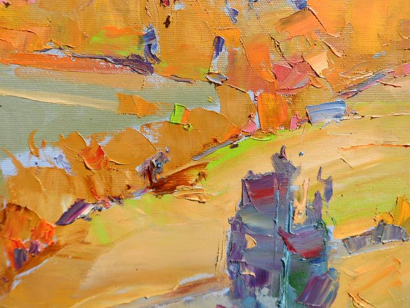 Mountains Expressive and gestural Painting Yehor Dulin - Subjektiv.art