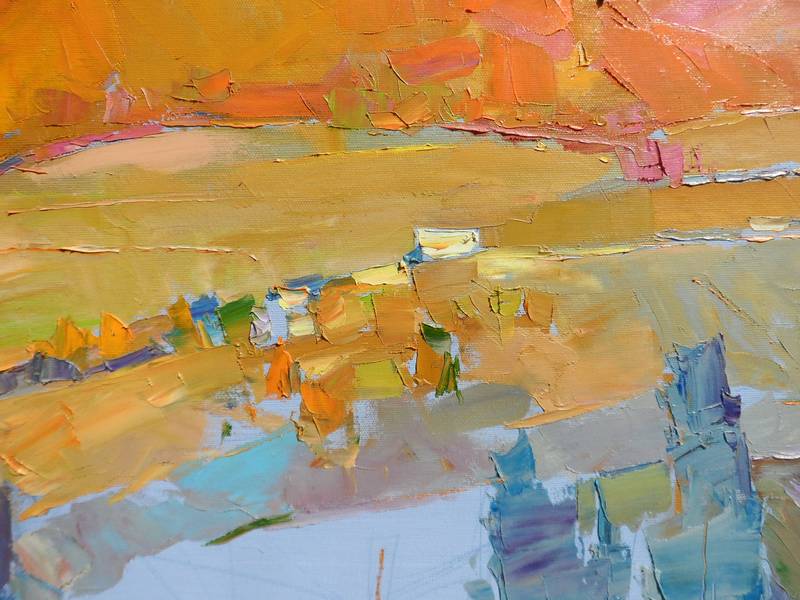 Mountains Expressive and gestural Painting Yehor Dulin - Subjektiv.art