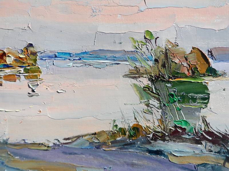 Summer on the river Impressionistic Painting Yehor Dulin - Subjektiv.art