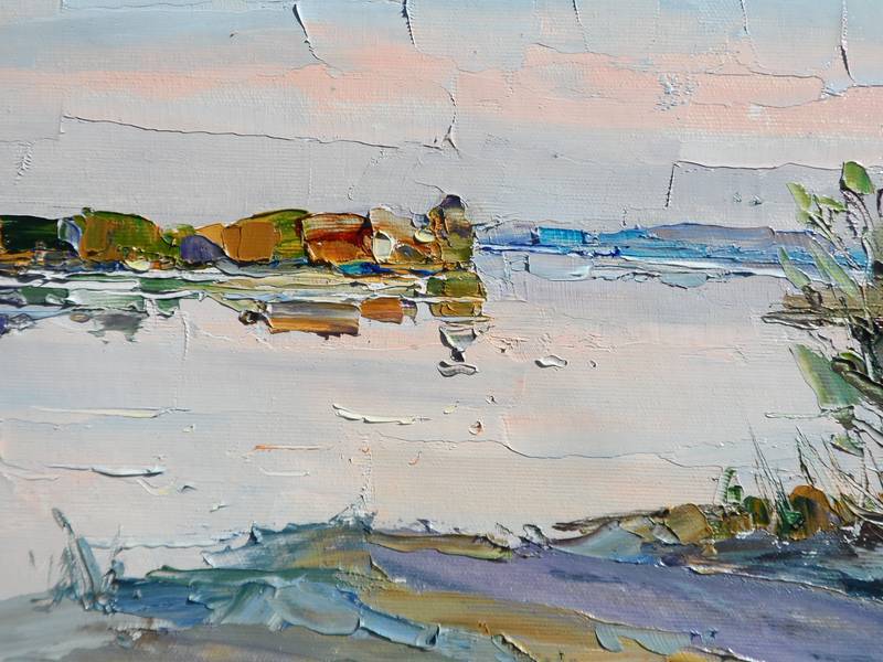 Summer on the river Impressionistic Painting Yehor Dulin - Subjektiv.art