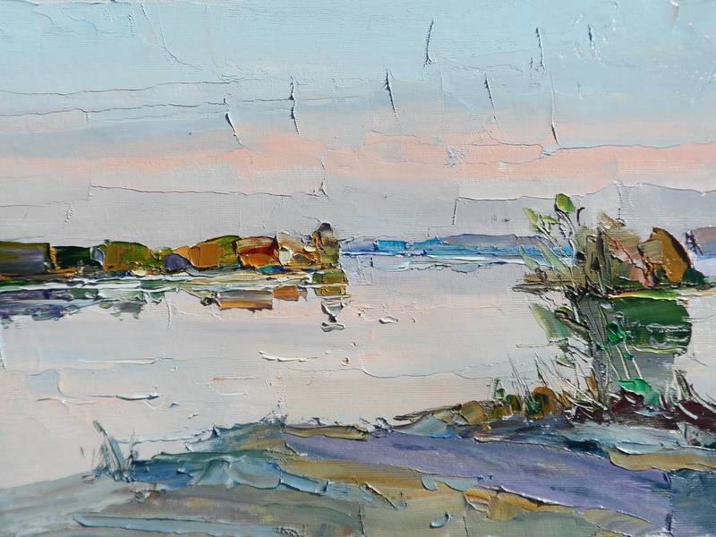 Summer on the river Impressionistic Painting Yehor Dulin - Subjektiv.art