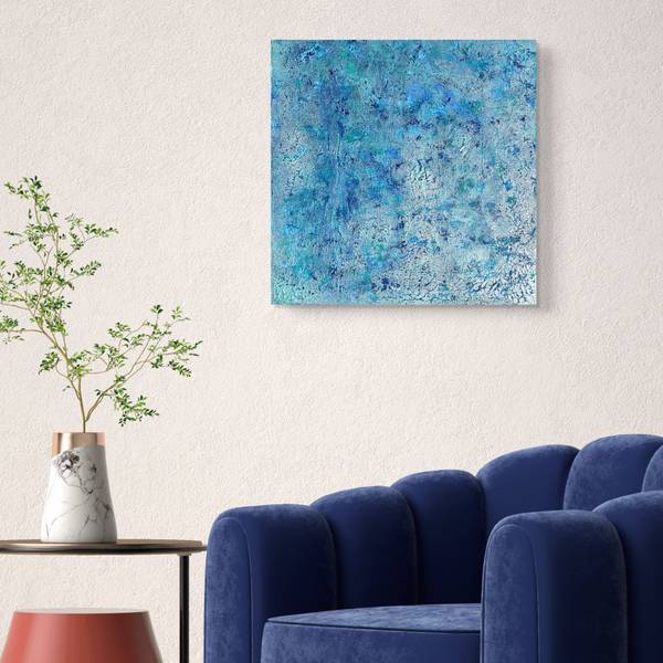 Légèreté Marine Abstract Painting Thibaut DALLET - Subjektiv.art