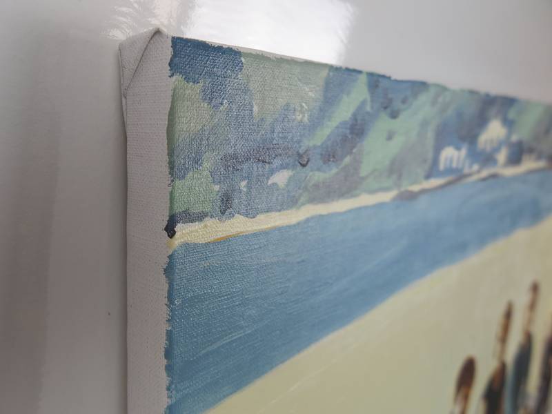 4 skaters assis Fine Art Painting Karine Bartoli - Subjektiv.art