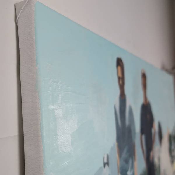 7 personnages skate park Fine Art Painting Karine Bartoli - Subjektiv.art